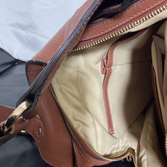 Lodis Tan Leather Shoulder Bag - Picture 12 of 16